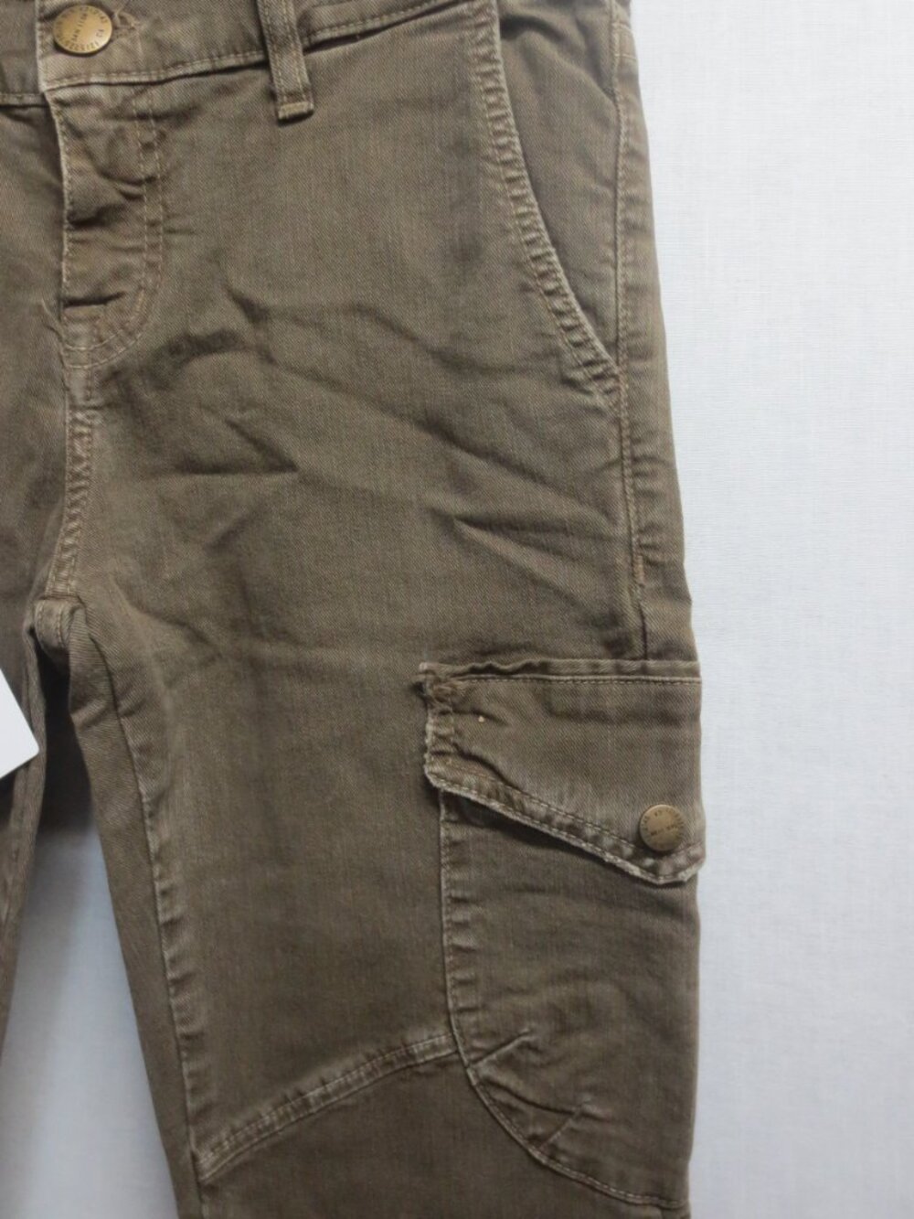 Current/Elliott The Slouchy Stiletto Jeans Army Green - WOMEN'S SIZE 24 - Picture 2 of 6
